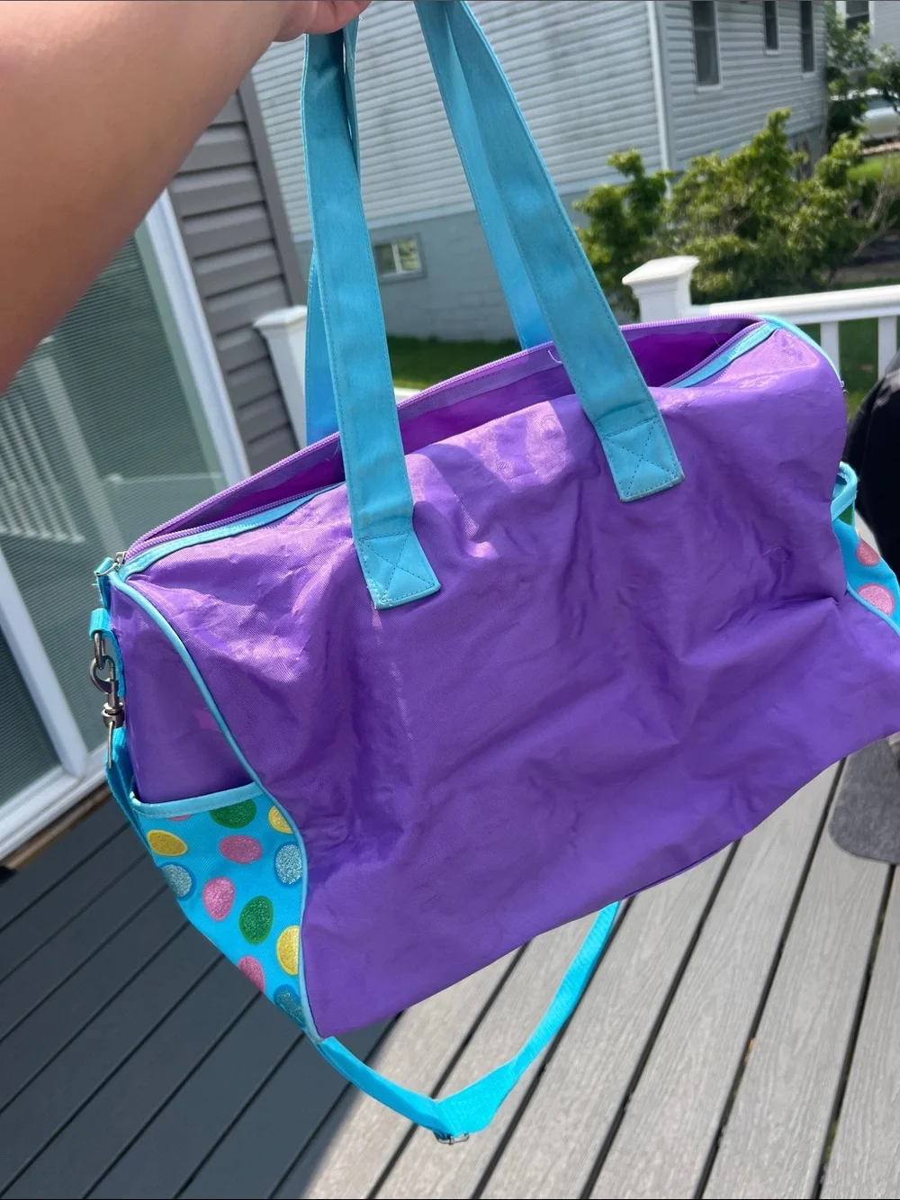 Original Bobby Jack Purple & Turquoise Monkey Tote Bag